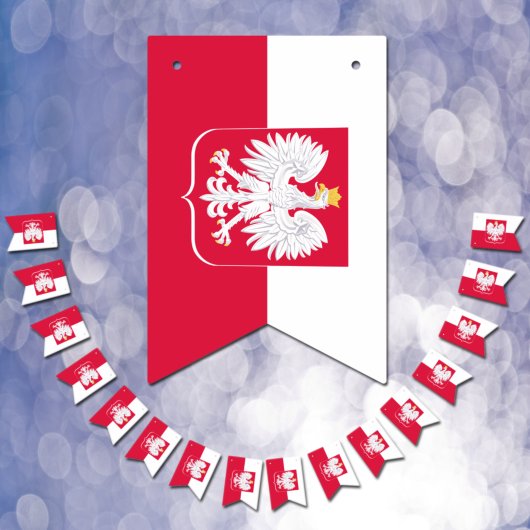 Drapeau patriotique polonais banderoles, Pologne