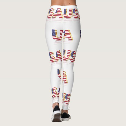 Drapeau patriotique USA Leggings (Dos)