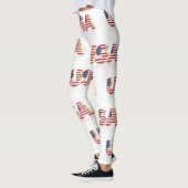 Drapeau patriotique USA Leggings (Gauche)