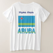 Drapeau personnalisé Aruba et Aruba (Design dos)