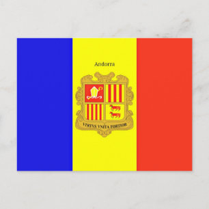 Drapeau personnalisé d'Andorre carte postale