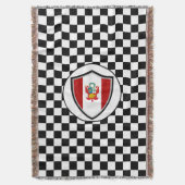 Drapeau péruvien jetez une couverture (devant Vertical)