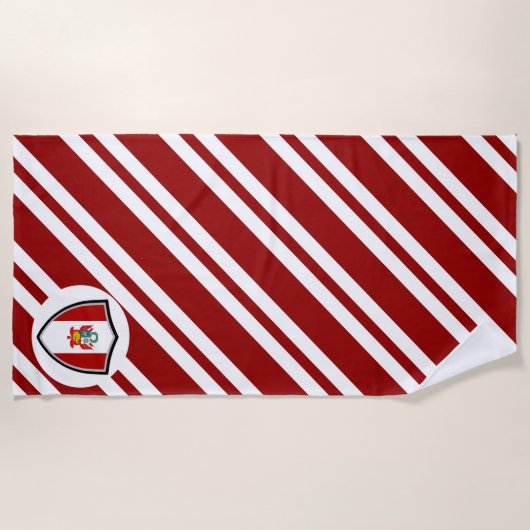 Drapeau péruvien serviette de plage (Devant)