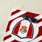 Drapeau péruvien serviette de plage (En situation)