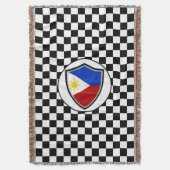 Drapeau philippin jetez une couverture (devant Vertical)