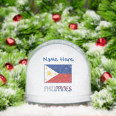 Drapeau philippin philippin bleu personnalisé (Noël)