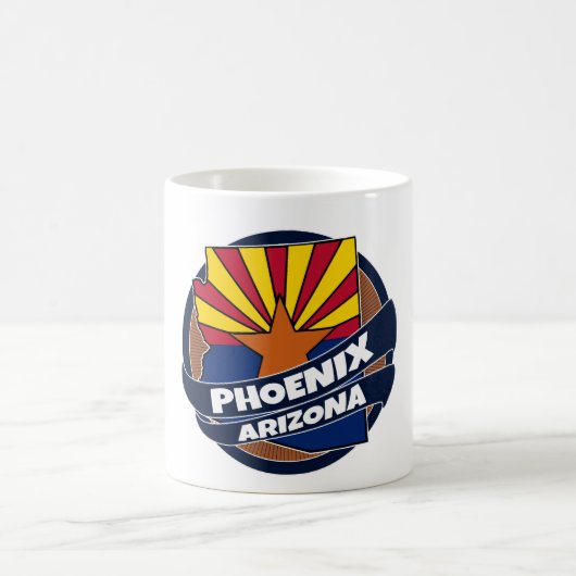 Drapeau Phoenix Arizona coupé tasse de café (Centre)