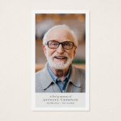 Drapeau Photo Funeral Favoriser Carte Memorial (Dos)