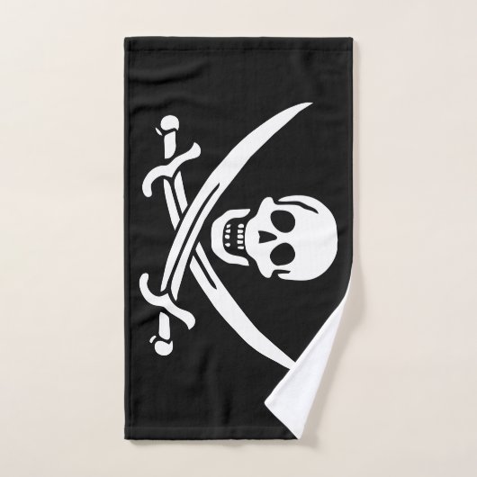 Drapeau pirate (Serviette à main)
