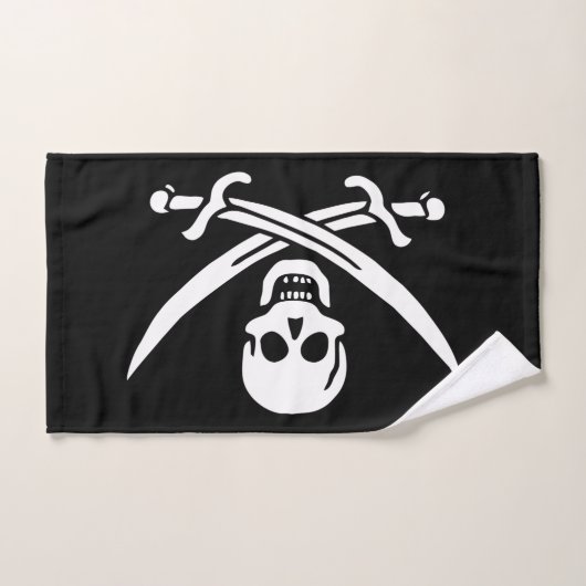 Drapeau pirate (Serviette à main)