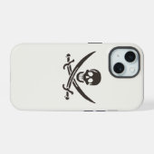 Drapeau pirate de Calico Jack avec épées et crâne (Verso Horizontal)