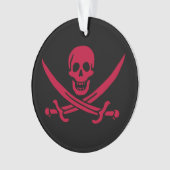 Drapeau pirate de Calico Jack Crâne et épées écarl (devant)