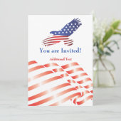 Drapeau politique et aigle Modèle Invitation (Debout devant)