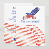 Drapeau politique et aigle Modèle Invitation (Devant / Derrière)