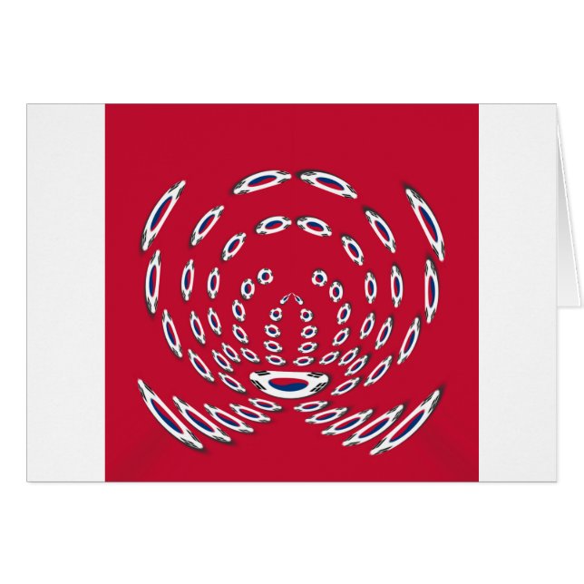 Drapeau Polka de Corée du Sud (Devant horizontal)