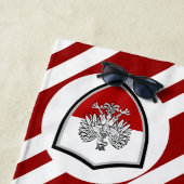 Drapeau polonais armes serviette de plage (En situation)