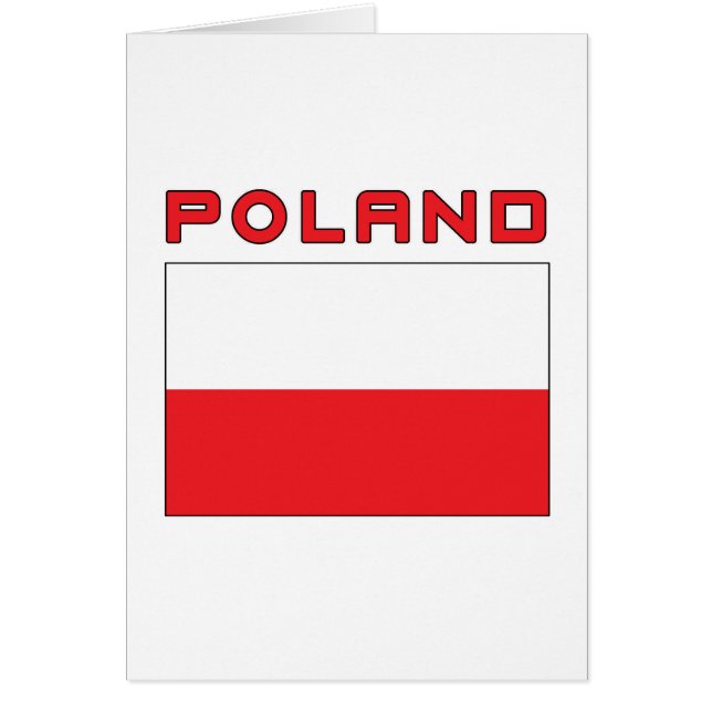 Drapeau polonais avec la Pologne (Devant)