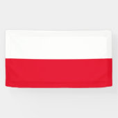 Drapeau polonais de Pologne bannière personnalisée (Horizontal)