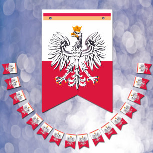 Drapeau polonais et Parti Pologne Aigle bannières 