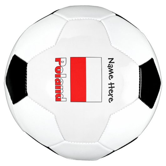 Drapeau polonais et polonais avec votre nom Boule  (Tourné)