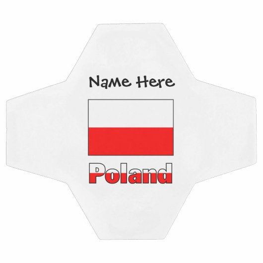 Drapeau polonais et polonais avec votre nom Boule  (Plat)