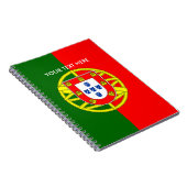 Drapeau portugais de carnet de notes à spirale (Côté Droit)