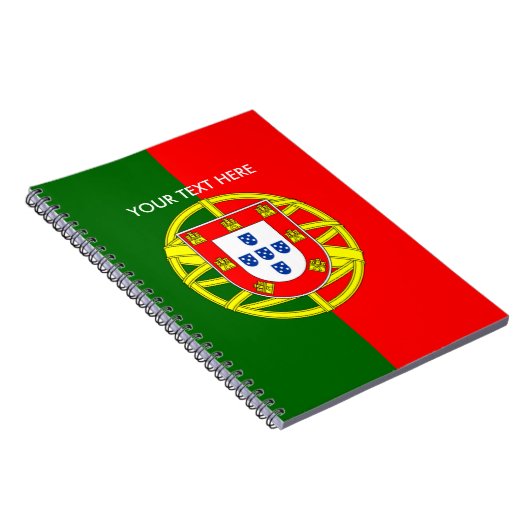 Drapeau portugais de carnet de notes à spirale (Côté Droit)