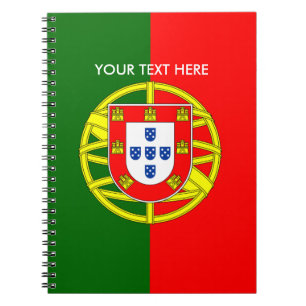 Drapeau portugais de carnet de notes à spirale