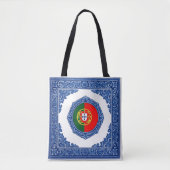 "Drapeau Portugais": Sac en tissu avec impression (Devant)