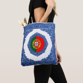 "Drapeau Portugais": Sac en tissu avec impression (De près)
