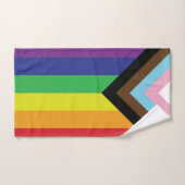 Drapeau progressiste LGBTQIA (Serviette à main)