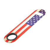 Drapeau publicitaire américain patriotique (Devant angulaire)