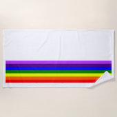 Drapeau Rainbow LGBTQ+ élégant serviette de plage  (Devant)