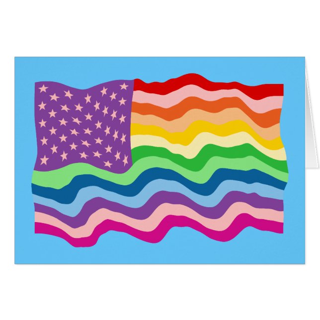 drapeau Rainbow US (Devant horizontal)