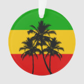 Drapeau Rasta Palmiers Tropicaux Noël (devant)