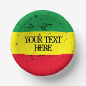 Drapeau Rastafari reggae thème personnalisé bols e (Recto)