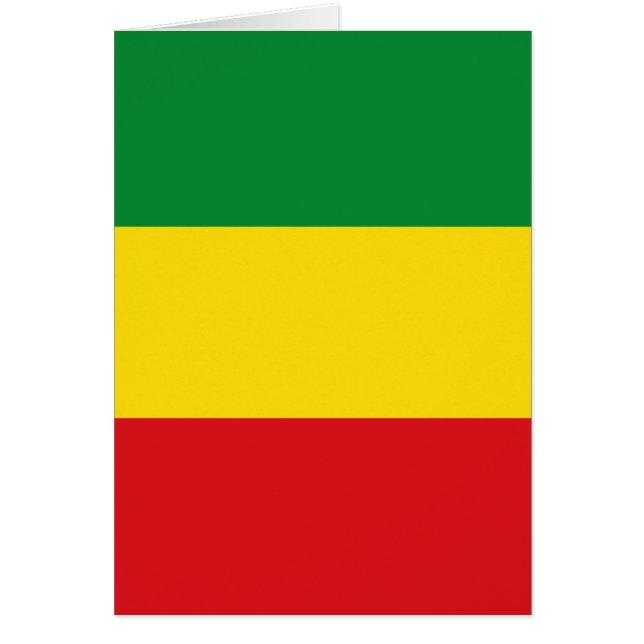 Drapeau rastafarien Rasta Ethiopie (Devant)