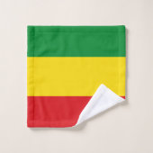 Drapeau rastafarien Rasta Ethiopie (Gant de toilette)