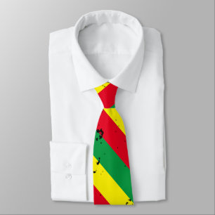 Drapeau rastafarien reggae rayé cravate