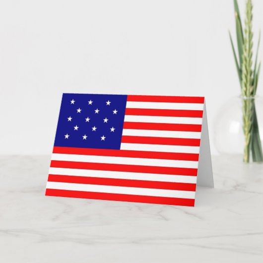 Drapeau rayé 15 étoiles/15 - Carte (Devant)
