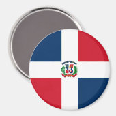 Drapeau République Dominicaine Magnet (Recto/Verso)