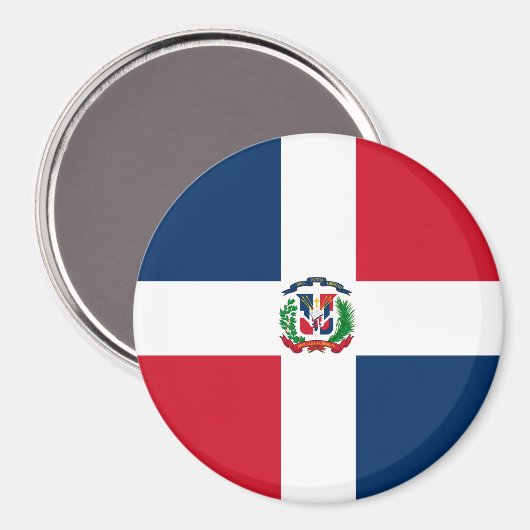Drapeau République Dominicaine Magnet (Recto/Verso)