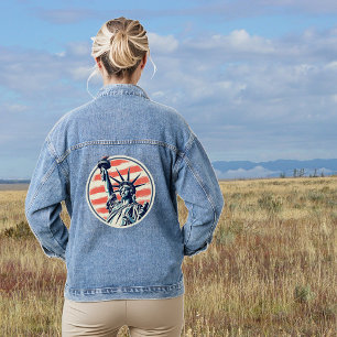 Drapeau Retro USA Statue de la Liberté