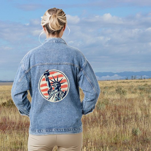 Drapeau Retro USA Statue de la Liberté