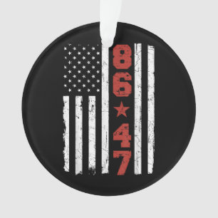 Drapeau rétro Vintage USA 86 47 Anti Trump