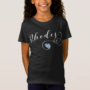 Drapeau Rhodes En Coeur, T-shirt Grèce