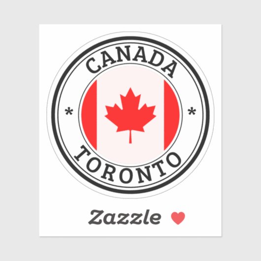 Drapeau Rond Sticker Canada Pour Le Livre Portable (Feuille)