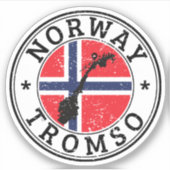 Drapeau Rond Sticker Norvège Pour Portable Book... (Devant)
