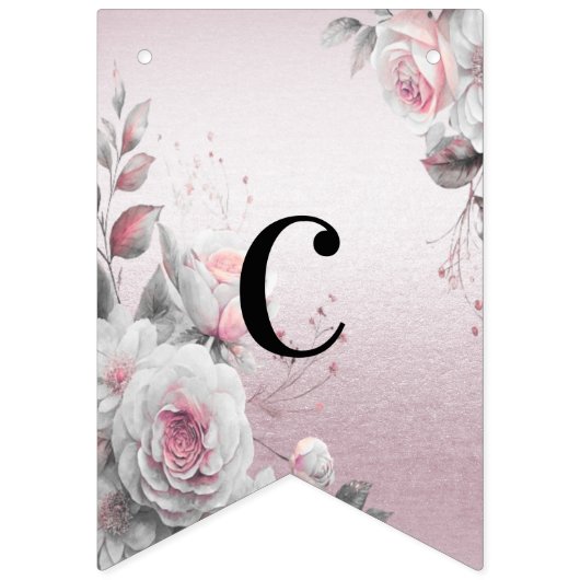 Drapeau rose blanc floral (Premier drapeau)