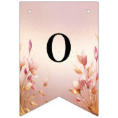 Drapeau rose Golden Feuille Floral Bunal (Deuxième drapeau)